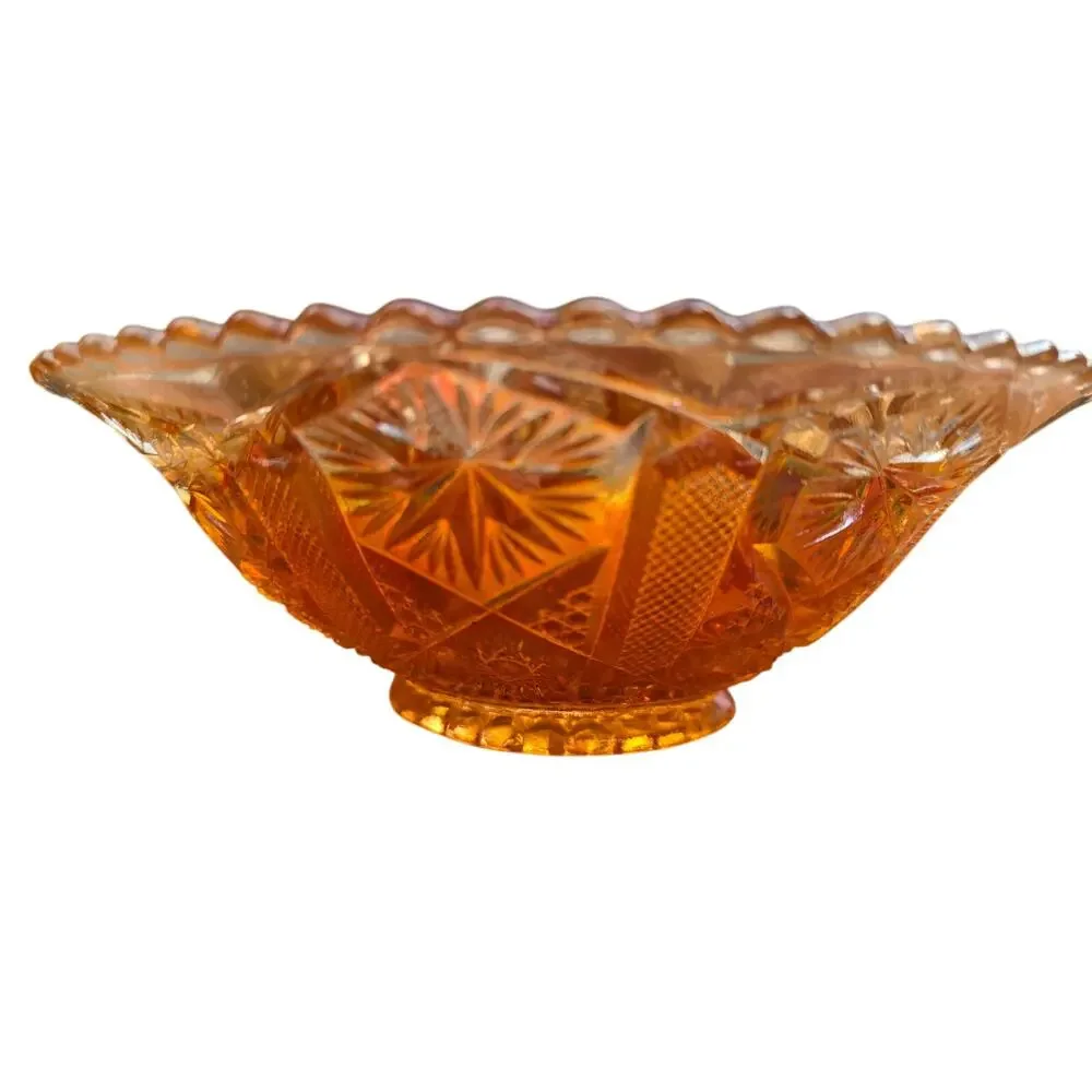 Vintage Imperial Glass Marigold Carnival Glass Bowl